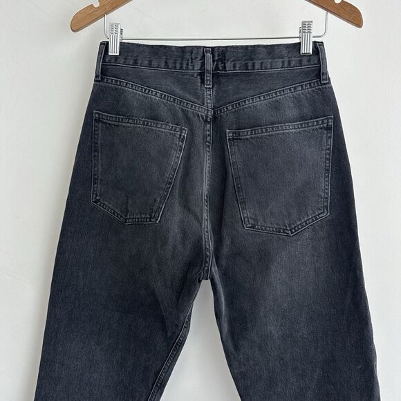 Agolde Jeans Womens 26 Black Fade High Rise Pinch Waist Straight 90s Button Fly - Picture 4 of 13
